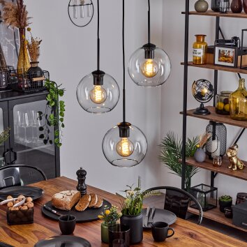 Koyoto  Plafoniera Vetro 20 cm Chiaro, 3-Luci