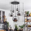 Koyoto  Lampadario a sospensione Vetro 15 cm, 20 cm, 25 cm, 30cm Cromo, Grigio fumo, 5-Luci