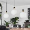 Tuvalu Lampadario a sospensione Ottone, Nero, 3-Luci