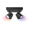 Philips WiZ IMAGEO Plafoniera LED Nero, 4-Luci, Cambia colore