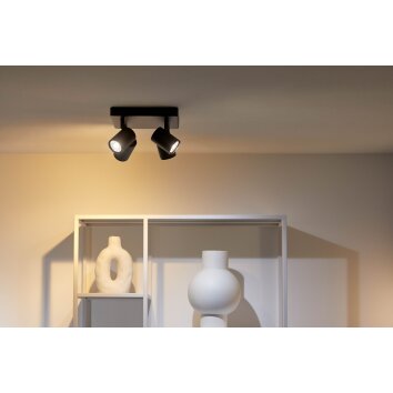 Philips WiZ IMAGEO Plafoniera LED Nero, 4-Luci, Cambia colore