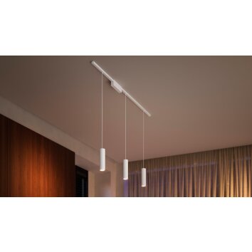 Philips Hue Perifo Lampada a Sospensione Set di base x 3 LED Bianco, 3-Luci, Cambia colore