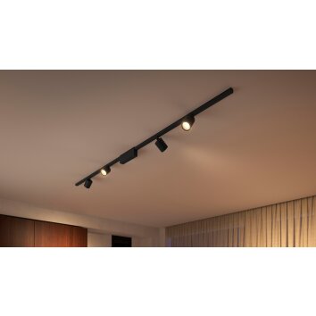 Philips Hue Perifo Plafoniera Set di base LED Nero, 4-Luci, Cambia colore