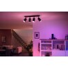 Philips Hue Fugato Plafoniera LED Nero, 4-Luci, Cambia colore