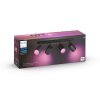 Philips Hue Fugato Plafoniera LED Nero, 4-Luci, Cambia colore