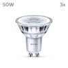 Philips Classic Set di 3 LED GU10 4,6 Watt 2700 Kelvin 355 Lumen