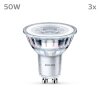 Philips Classic Set di 3 LED GU10 4,6 Watt 4000 Kelvin 390 Lumen