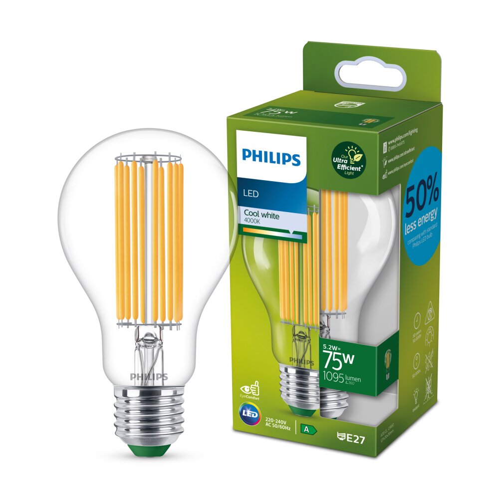 Philips Classic LED E27 5,2 Watt 4000 Kelvin 1095 Lumen main product photo