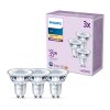 Philips Classic Set di 3 LED GU10 3,5 Watt 2700 Kelvin 255 Lumen