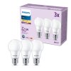 Philips Classic Set di 3 LED E27 8 Watt 2700 Kelvin 806 Lumen