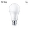 Philips Classic Set di 6 LED E27 13 Watt 2700 Kelvin 1521 Lumen