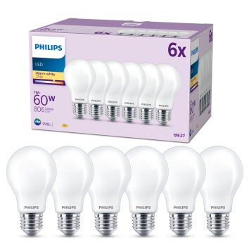 Philips Classic Set di 6 LED E27 7 Watt 2700 Kelvin 806 Lumen