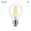 Philips Classic Set di 6 LED E27 7 Watt 4000 Kelvin 850 Lumen