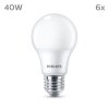 Philips Classic Set di 6 LED E27 4,9 Watt 2700 Kelvin 470 Lumen