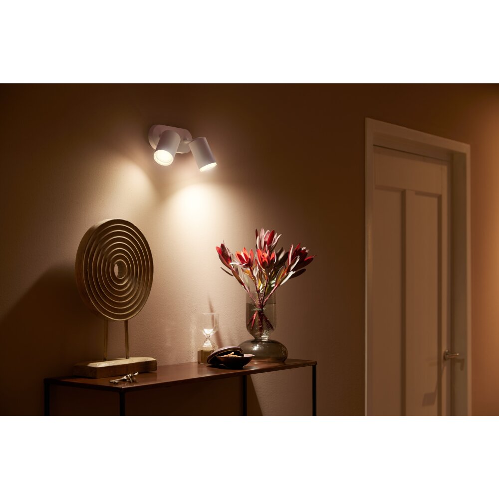 Philips Hue Fugato Plafoniera LED Bianco, 2-Luci, Cambia colore