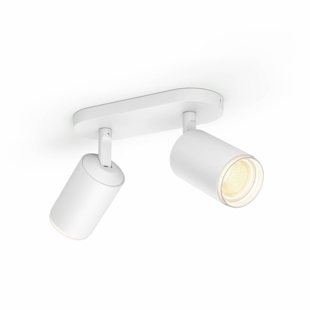 Philips Hue Fugato Plafoniera LED Bianco, 2-Luci, Cambia colore