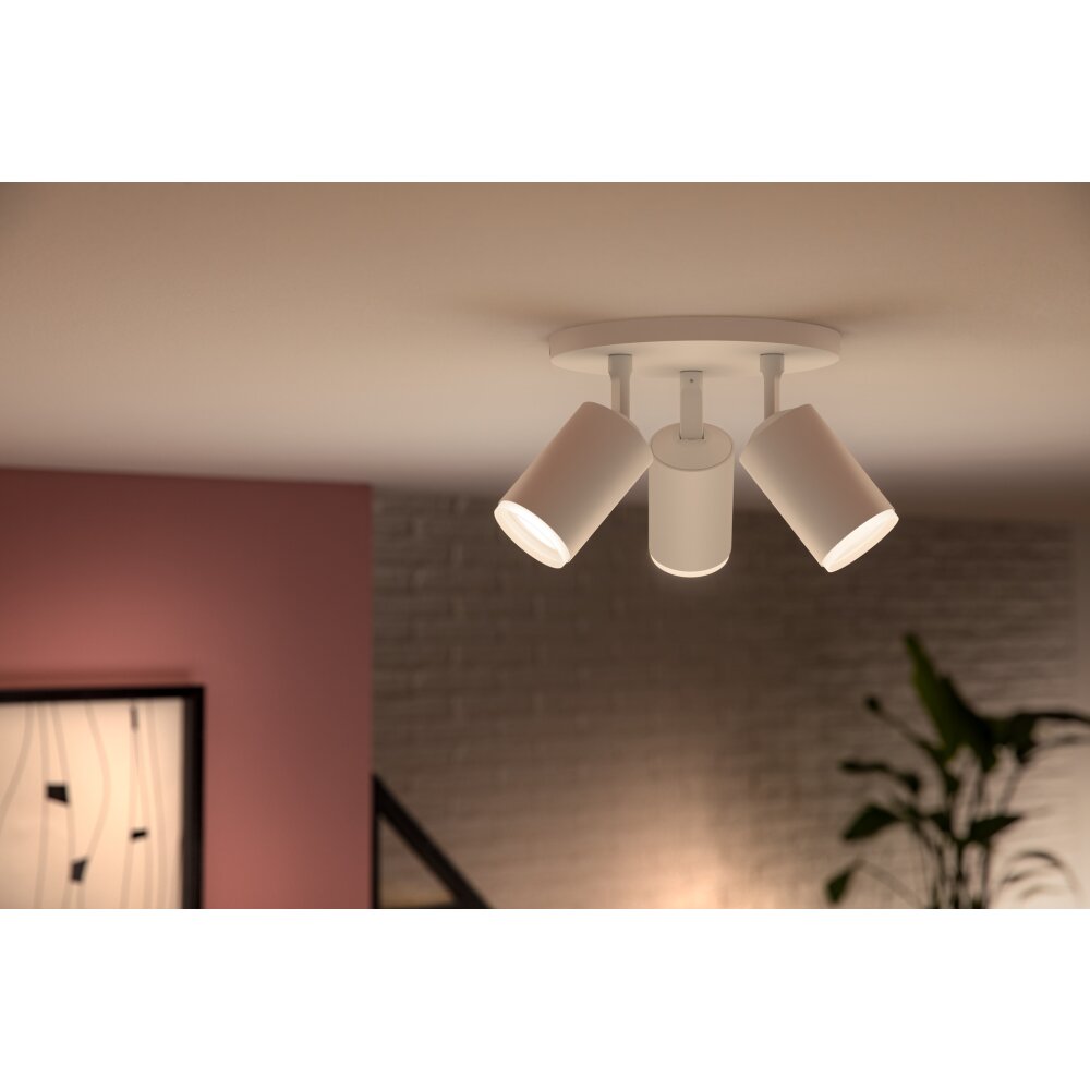 Philips Hue Fugato Plafoniera LED Bianco, 3-Luci, Cambia colore main product photo