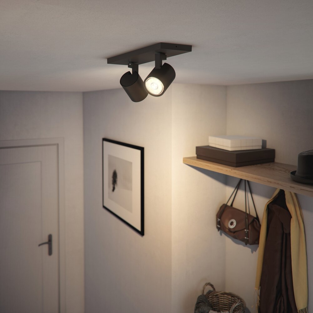 Philips myLiving Runner Plafoniera Nero, 2-Luci main product photo