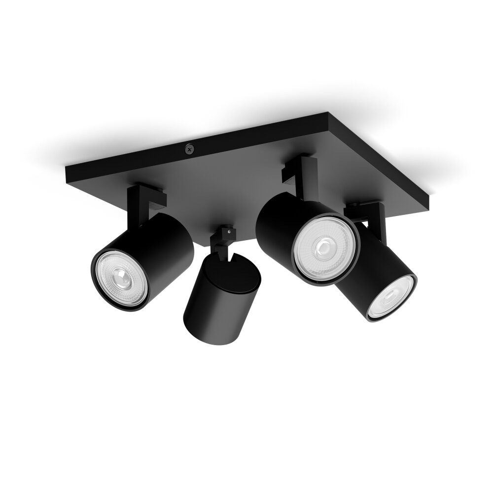 Philips myLiving Runner Plafoniera Nero, 4-Luci
