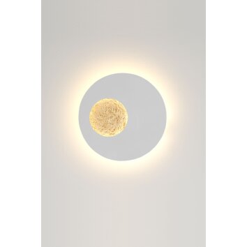 Holländer LUNA Applique LED Oro, Bianco, 2-Luci