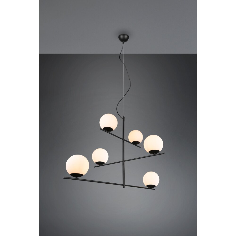 Trio Pure Lampada a Sospensione Nero, 6-Luci main product photo