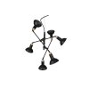 Trio Roxie Lampada a Sospensione Ottone, Nero, 6-Luci