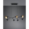 Trio Roxie Lampada a Sospensione Ottone, Nero, 7-Luci