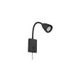 Trio Wanda Applique Nero, 1-Luce