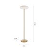 Paul Neuhaus Q-ETIENNE Lampada da terra LED Ottone, 1-Luce, Telecomando