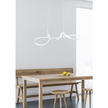 Reality Perugia Lampada a Sospensione LED Bianco, 1-Luce