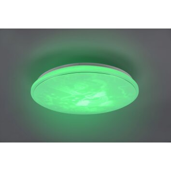 Reality TILION Plafoniera LED Bianco, 2-Luci, Telecomando, Cambia colore