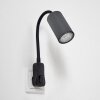 Javel Lampade con presa elettrica Nero, 1-Luce