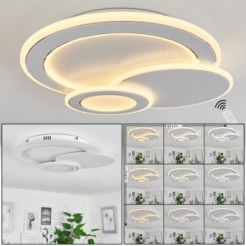 Tomazes Plafoniera LED Bianco, 1-Luce, Telecomando