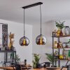 Koyoto  Lampadario a sospensione Vetro 25 cm Cromo, Grigio fumo, 2-Luci