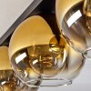 Koyoto  Plafoniera Vetro 20 cm Oro, Chiaro, 3-Luci
