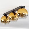 Koyoto  Plafoniera Vetro 20 cm Oro, Chiaro, 3-Luci