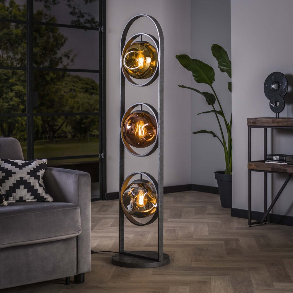 Stellar Lampada da terra Antracite, 3-Luci main product photo