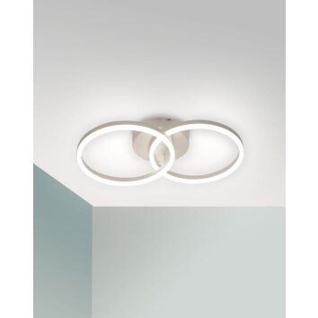 Fabas Luce Giotto Plafoniera LED Bianco, 1-Luce