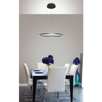 Fabas Luce Giotto Lampada a Sospensione LED Nero, 1-Luce