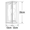 Konstsmide Brindisi Applique da esterno Nero, 1-Luce, Sensori di movimento