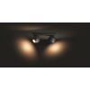 Philips Hue Buckram Plafoniera LED Nero, 2-Luci, Telecomando