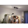 Philips Hue Buckram Plafoniera LED Nero, 3-Luci, Telecomando