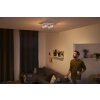 Philips Hue Buckram Plafoniera LED Bianco, 4-Luci, Telecomando