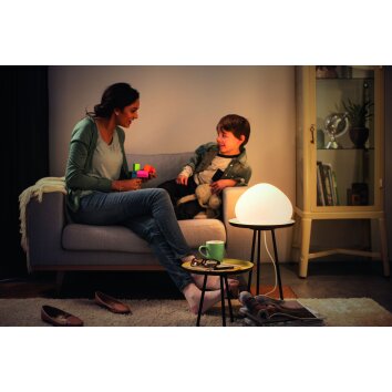 Philips Hue Wellner Lampada da tavolo LED Bianco, 1-Luce, Telecomando