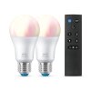 Philips WiZ Set di 2 LED E27 8 Watt 2200 - 6500 Kelvin 806 Lumen