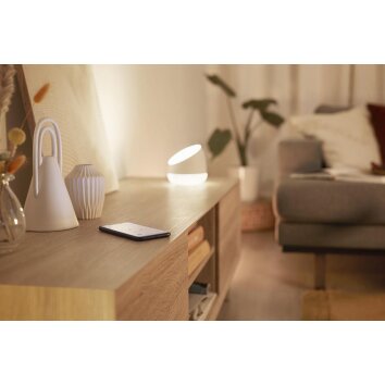 Philips WiZ SQUIRE Lampada da tavolo LED Bianco, 1-Luce, Telecomando, Cambia colore