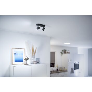 Philips WiZ IMAGEO Plafoniera LED Nero, 2-Luci, Cambia colore