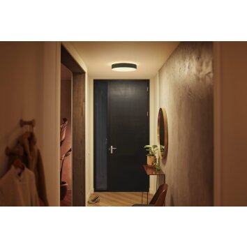 Philips Hue Enrave Plafoniera LED Nero, 1-Luce, Telecomando