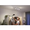 Philips Hue Buckram Plafoniera LED Bianco, 3-Luci, Telecomando