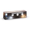 Philips Hue Buckram Plafoniera LED Bianco, 3-Luci, Telecomando